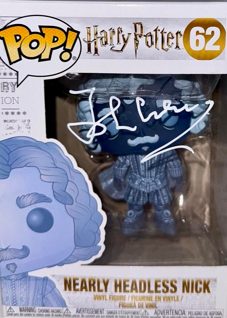 John Cleese Signed Funko Pop #62 "Nearly Headless Nick" (Harry Potter) - JSA COA